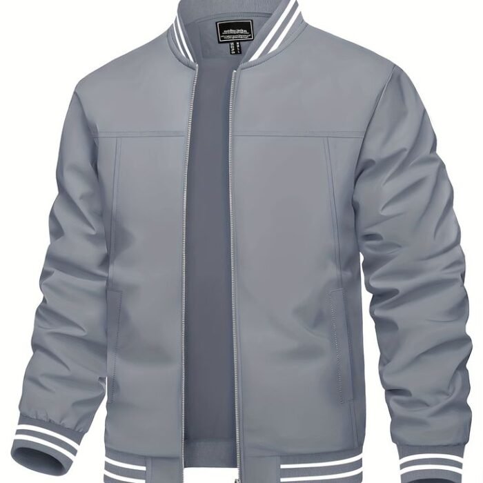 Classic Varsity Jacket – Premium Wool & Leather Finish